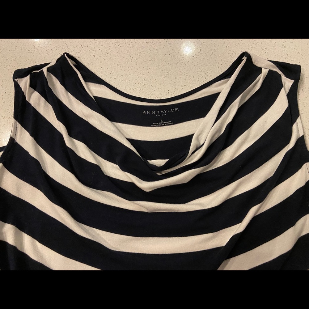 Ann Taylor Factory drape neck sleeveless top